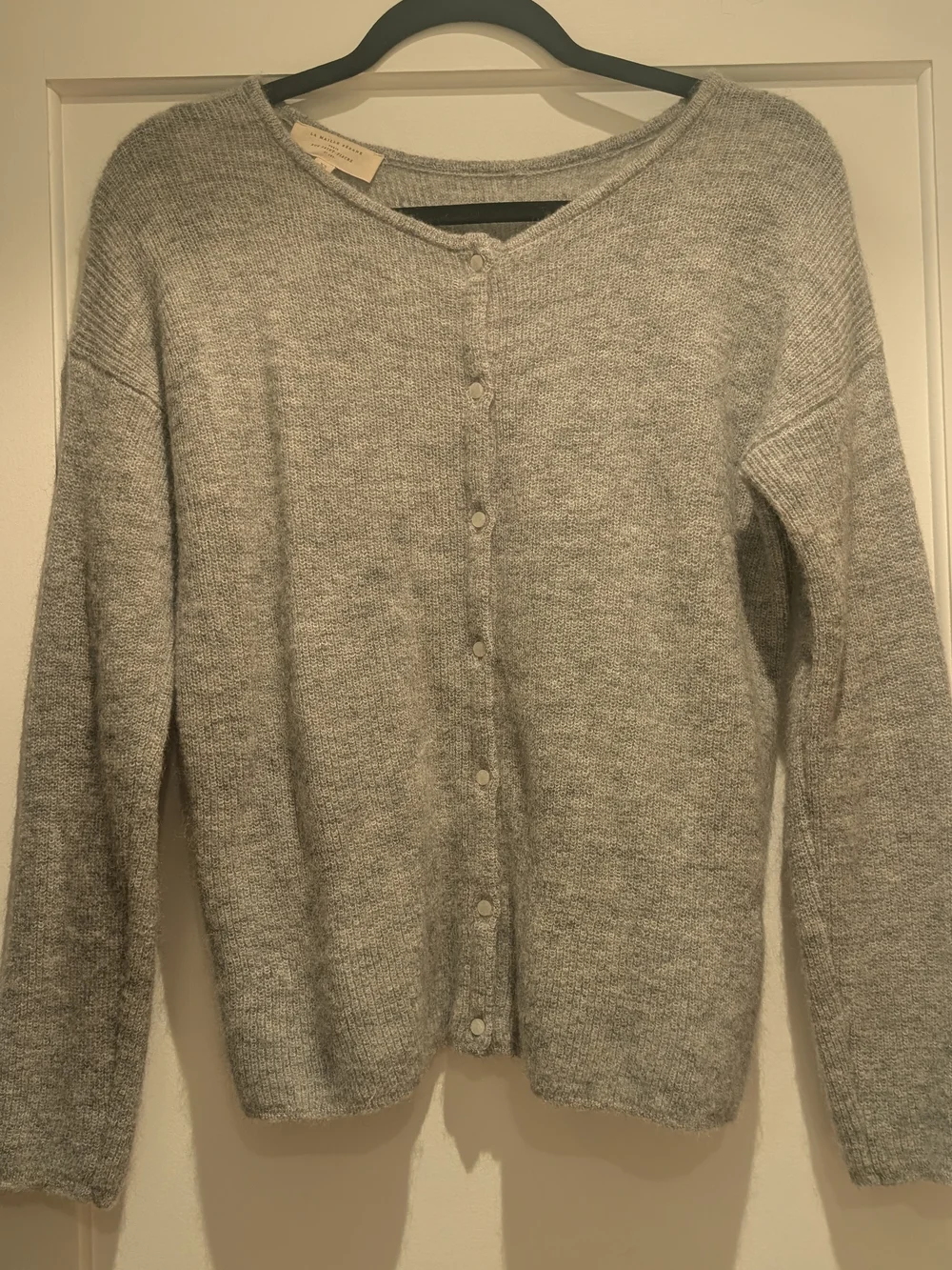 Sezane Gaspard Cardigan - Mottled Grey - Picture 5 of 8